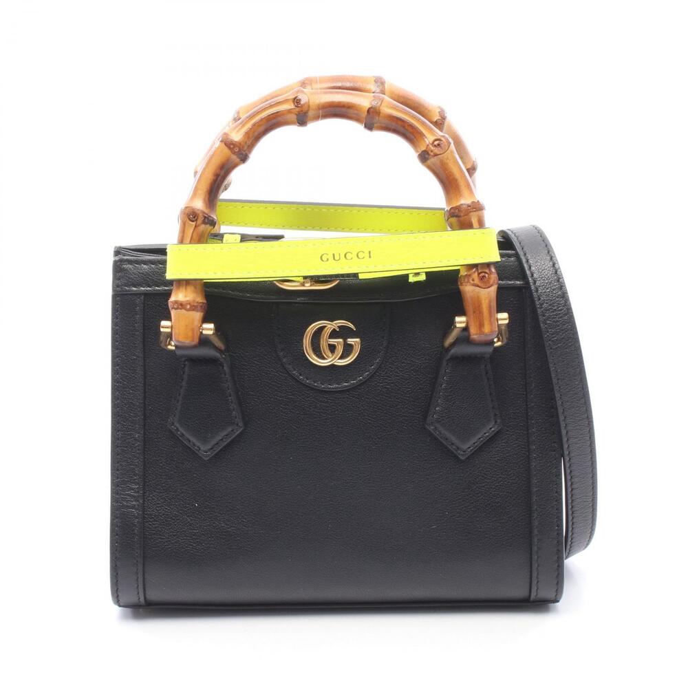 Gucci Diana GG Marmont Handbag Leather Black